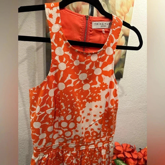 Trina Turk Lenia Print Fit & Flare Dress size 0 - Picture 10 of 15